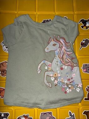 Garanimals Light Green Horse Graphic Tee